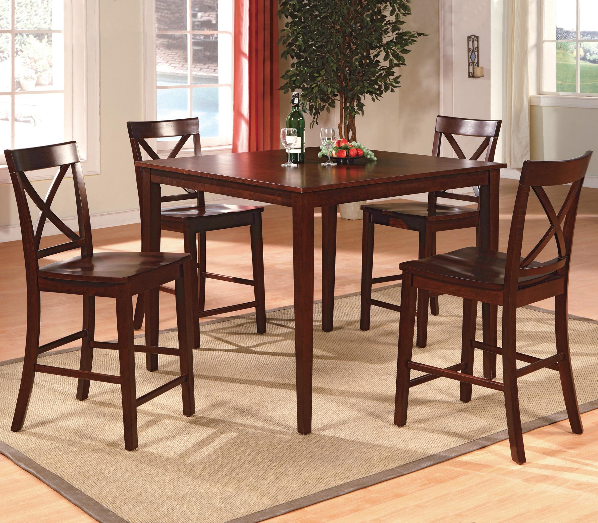 Crown Mark Theodore 5Piece Counter Height Table Set Royal Furniture